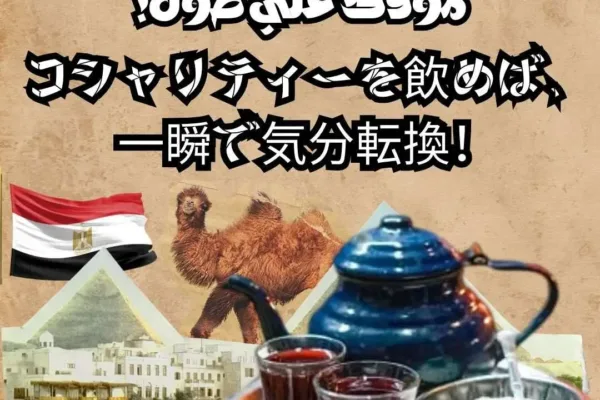 コシャリティーを飲めば、一瞬で気分転換！